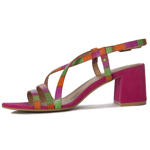 Macelka Sandały skóra naturalna obcas fuksja 06653-15/00-0