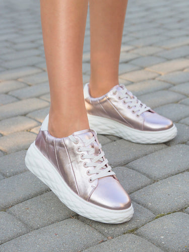 Macelka Sneakersy damskie na platformie Beige N6481-04/00-1